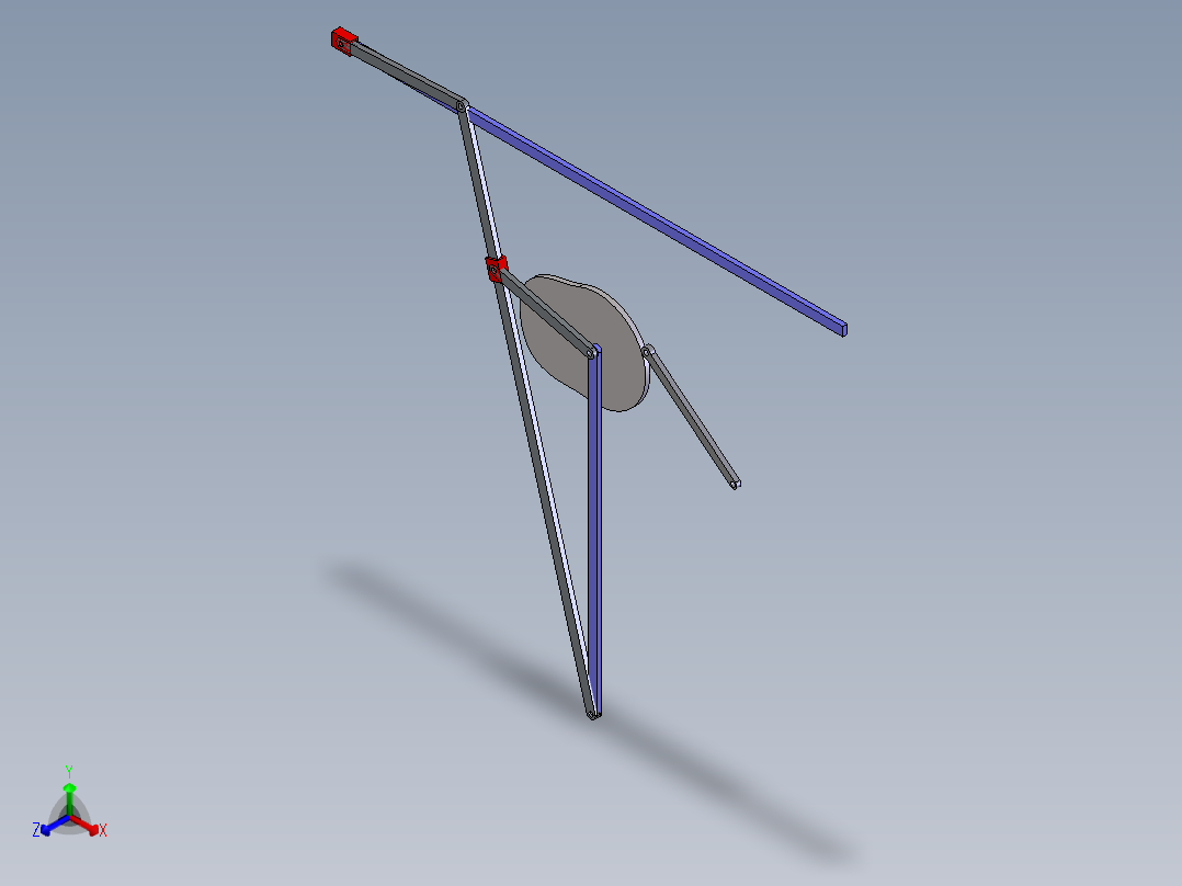 牛头刨床机构运动分析（sw18可编辑+视频）正等轴测图