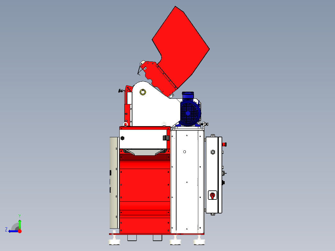 大型碎纸机右视图