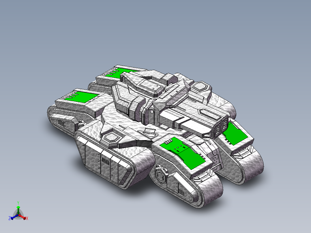 星际争霸坦克正等轴测图