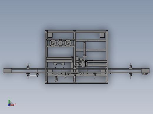 B03-PET瓶灌装封盖机自动化设备3D模型图纸 Solidworks设计前视缩略图