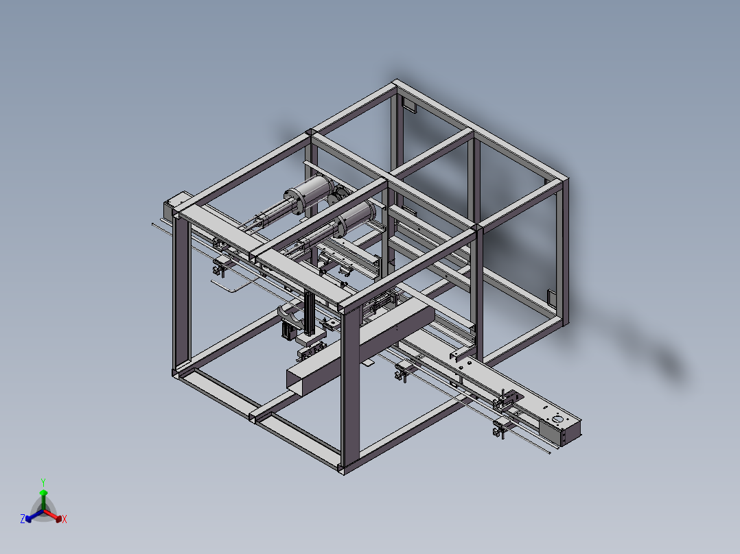 B03-PET瓶灌装封盖机自动化设备3D模型图纸 Solidworks设计正等轴测图