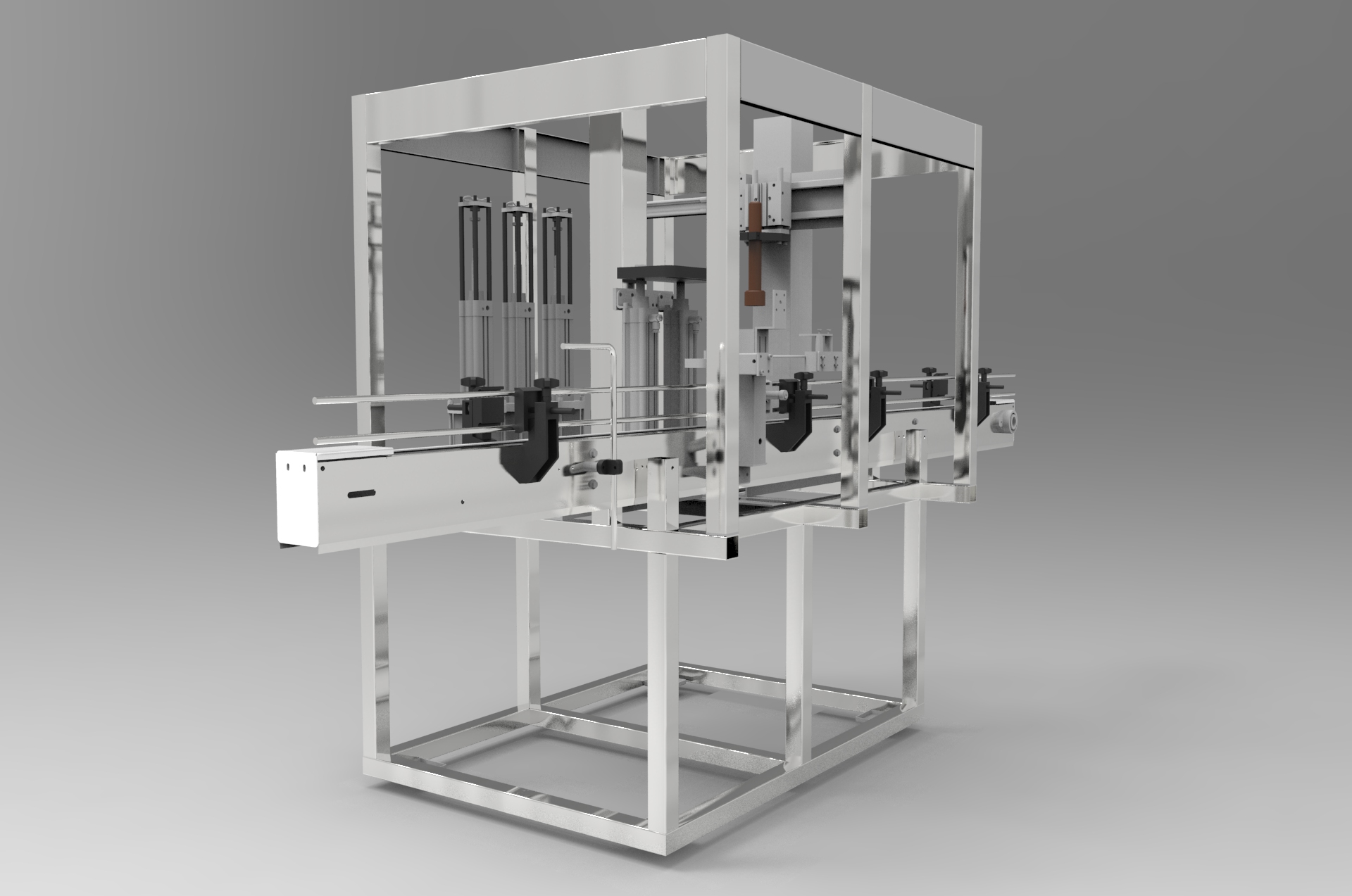 B03-PET瓶灌装封盖机自动化设备3D模型图纸 Solidworks设计