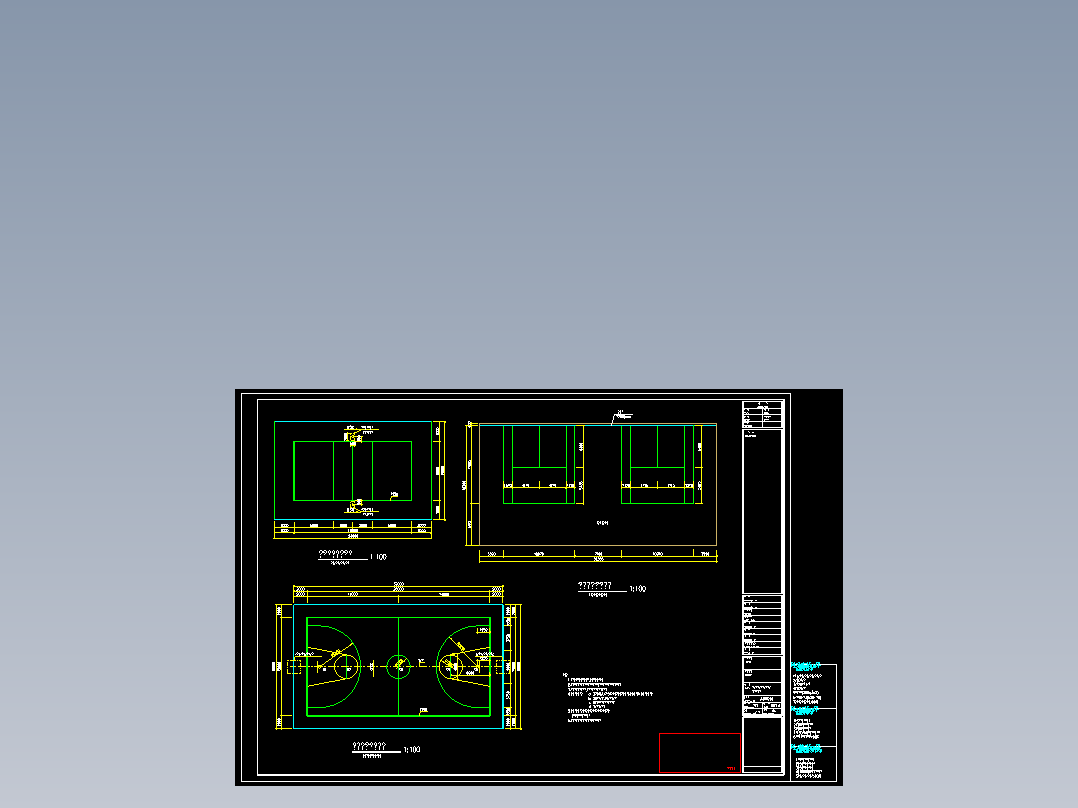 CAD01运动场地篮球场排球场羽毛球场网球场CAD图块素材合集14.8 MB
