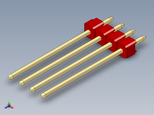 彩色公头100mil（2.54mm）系列-DS1021_red_1x04p_100mil_Type19_rev1.0
