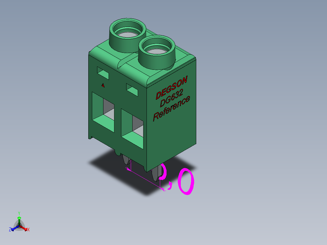 DG632-5.0-xxP-14-00AH正等轴测图