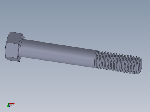 UNC 六角螺栓-Hex Bolt 0.4375-14 x 3.SLDPRT