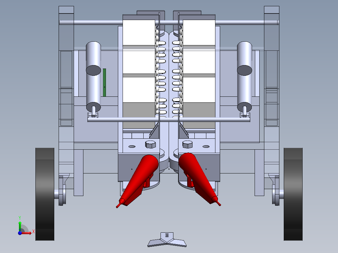 胡萝卜收获机前视图