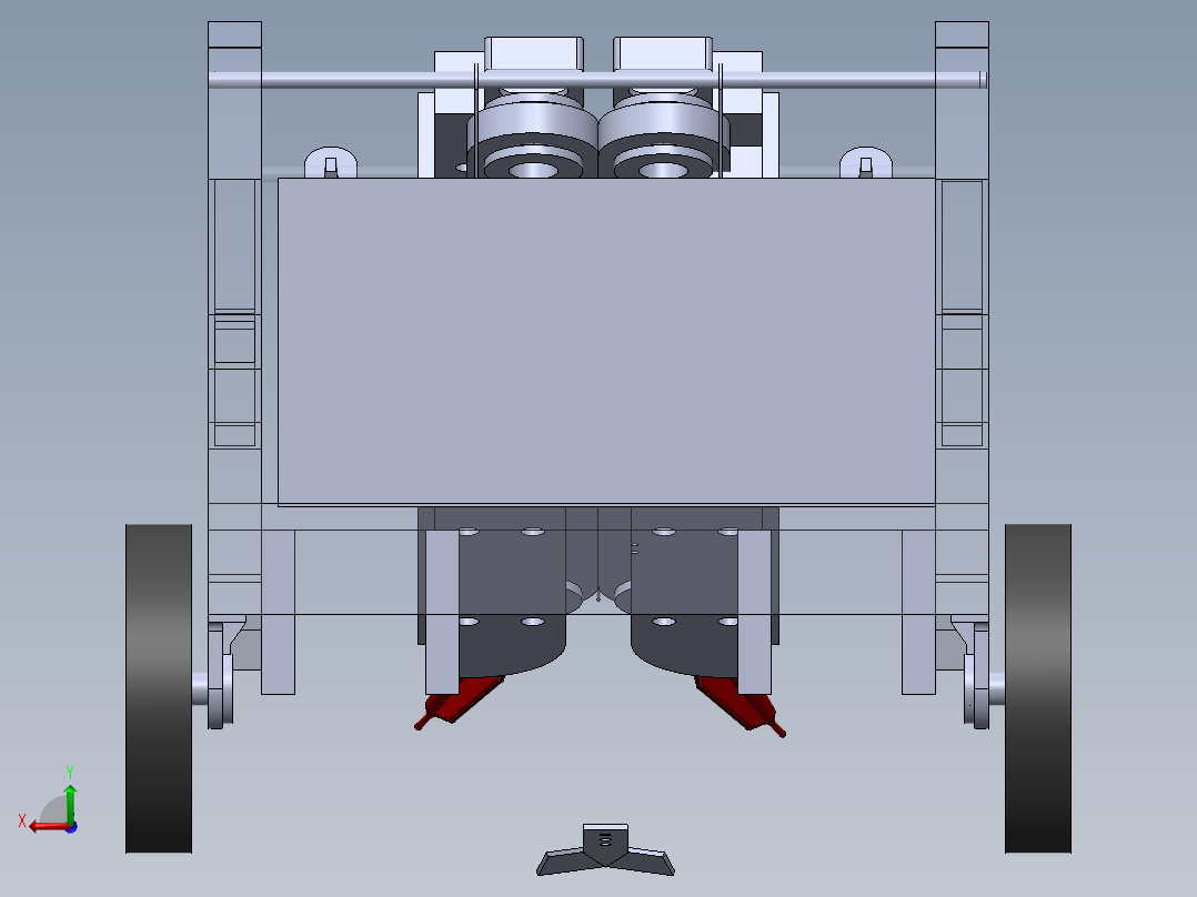 胡萝卜收获机后视图