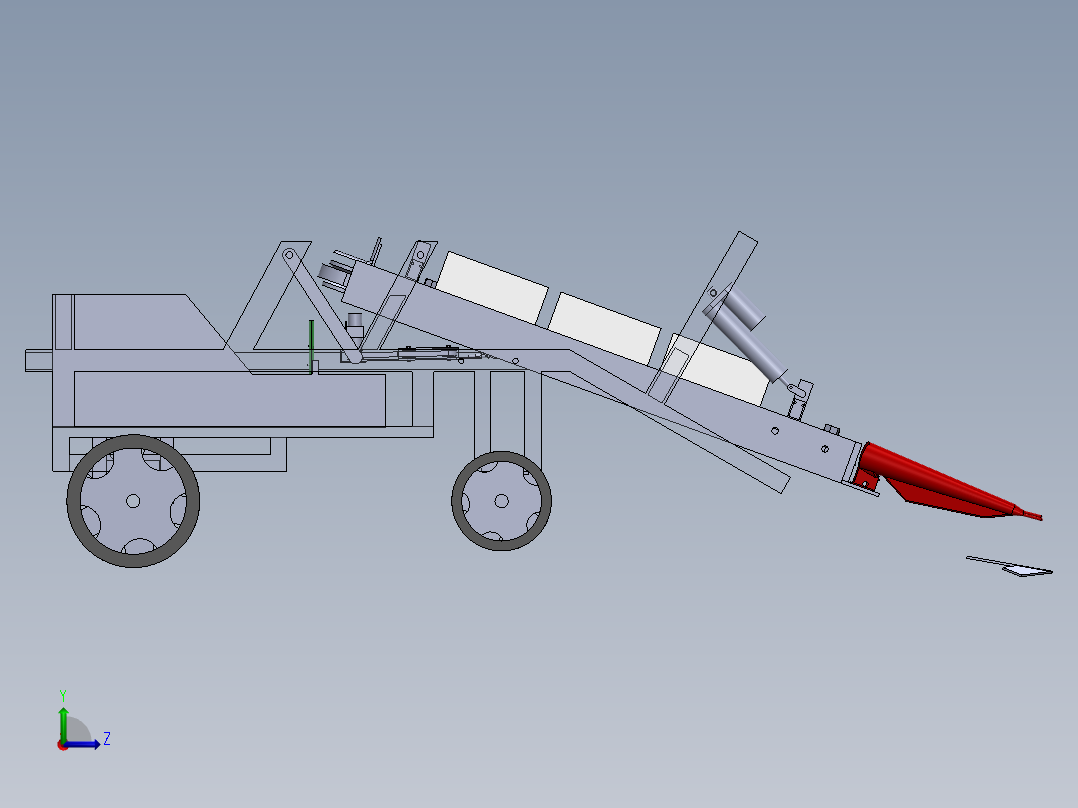 胡萝卜收获机左视图