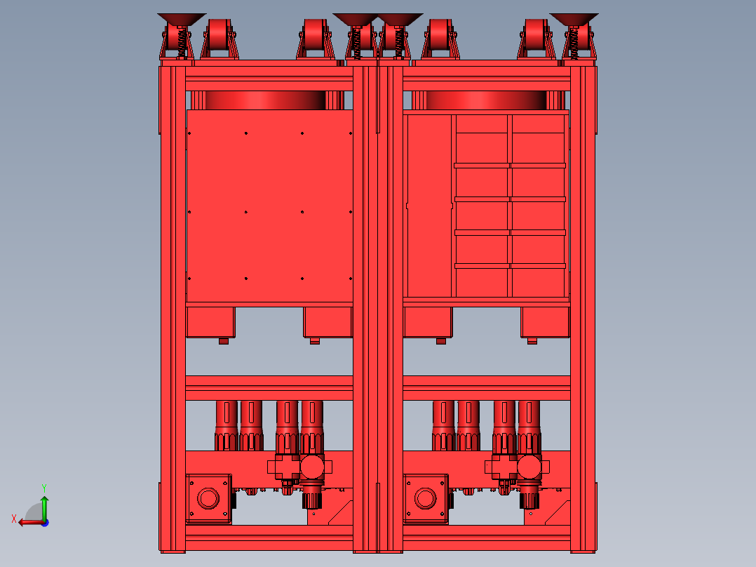 涂胶储存桶铝型材运输设备后视图