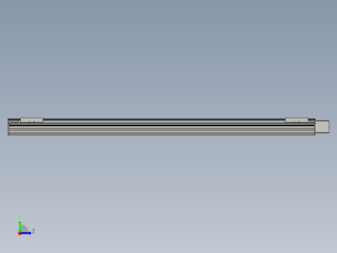 直线模组WG-LHB12-S1250-L(B)设计图纸左视图