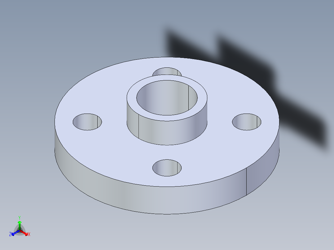 CPVC管件26-Sch80_Flange Vanstone_SOC_9854-007_0.75in正等轴测图