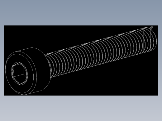 M3 x 0.5mm Thread 20mm LONG SOCKET HEAD CAP SCREW.DWG