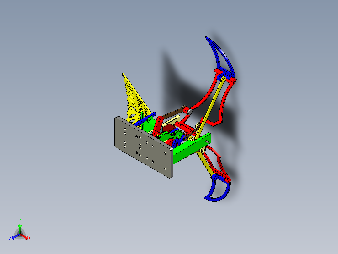 仿生鸟 包含三维模型 二维图纸CAD 说明书论文正等轴测图