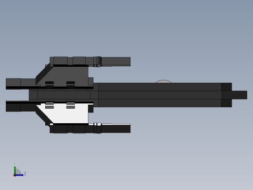 激光下料拼图星际战舰CAD-Parasolid, SOLIDWORKS 2016, STEP _ IGES左视缩略图