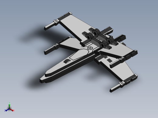 激光下料拼图星际战舰CAD-Parasolid, SOLIDWORKS 2016, STEP _ IGES正等轴测缩略图