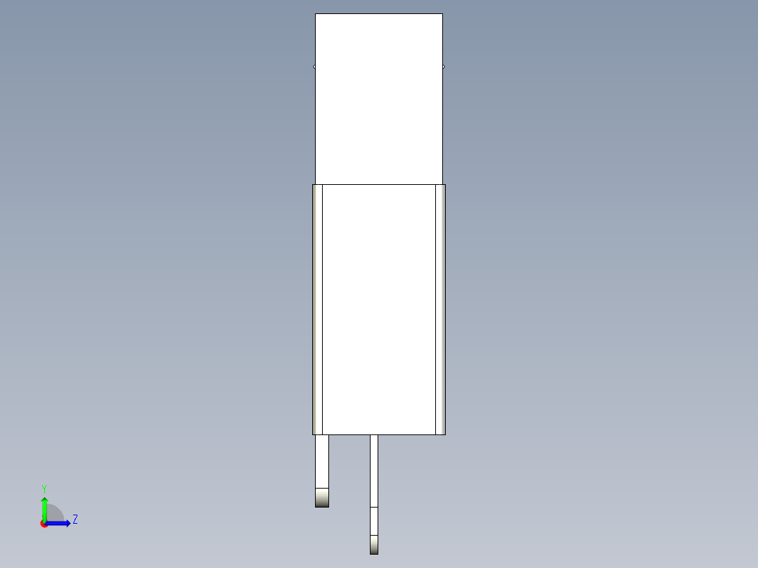 槽型光电传感器LU680_3D左视图