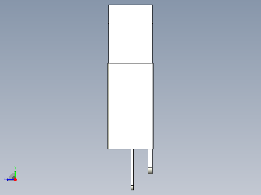 槽型光电传感器LU680_3D右视图