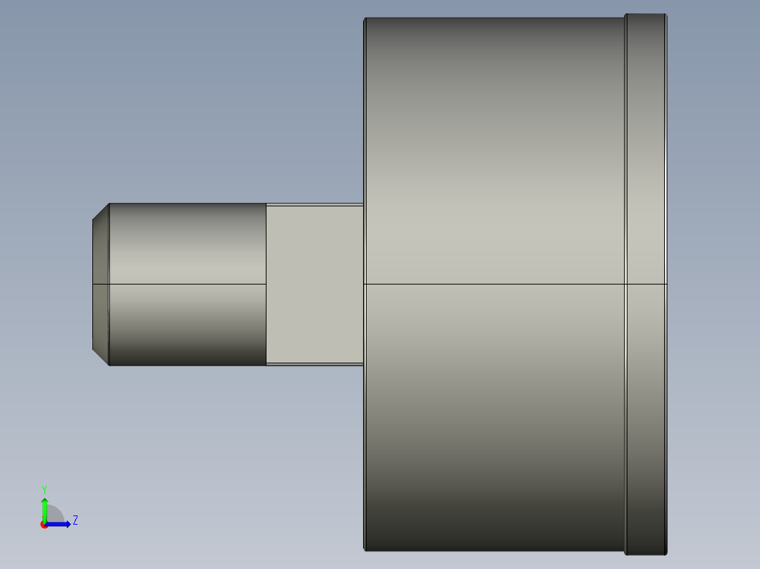 压力表+0-100,+025+in+NPT,+静态模型左视图