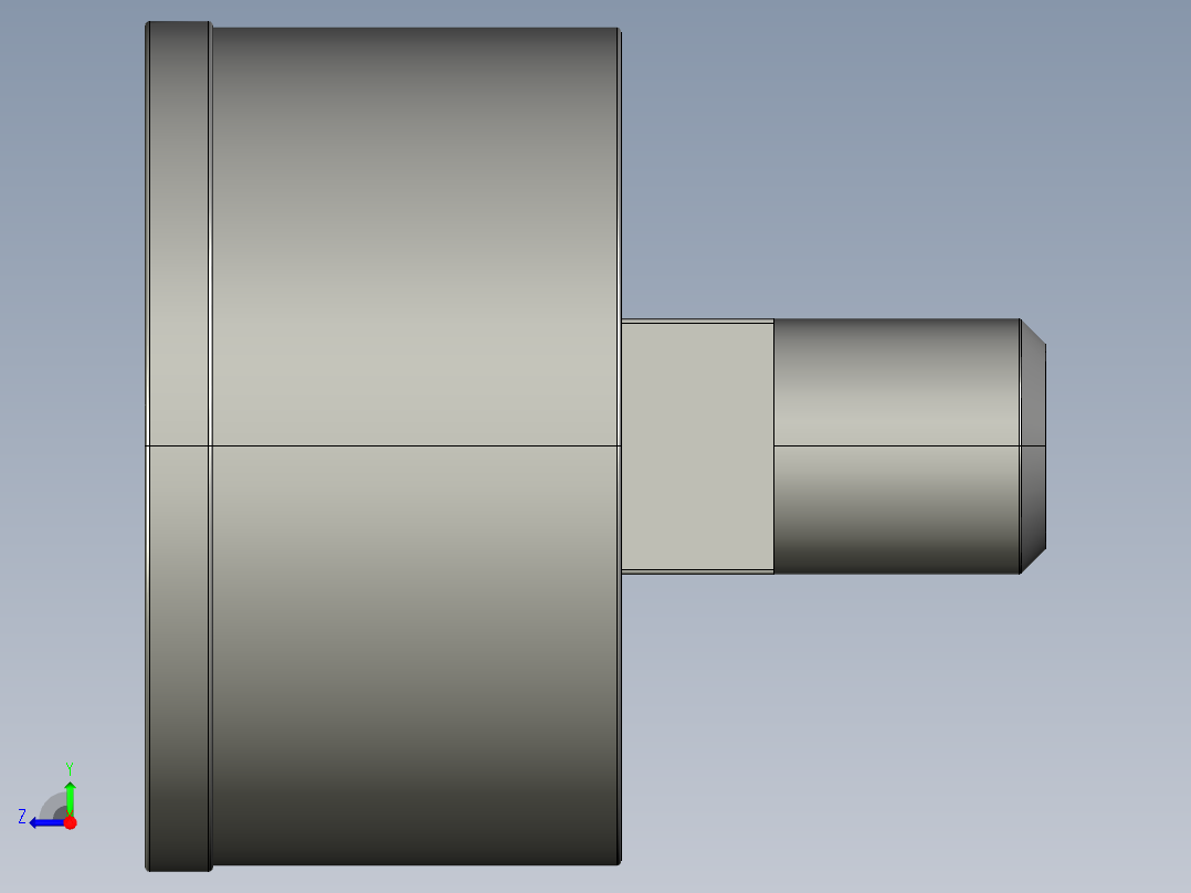 压力表+0-100,+025+in+NPT,+静态模型右视图