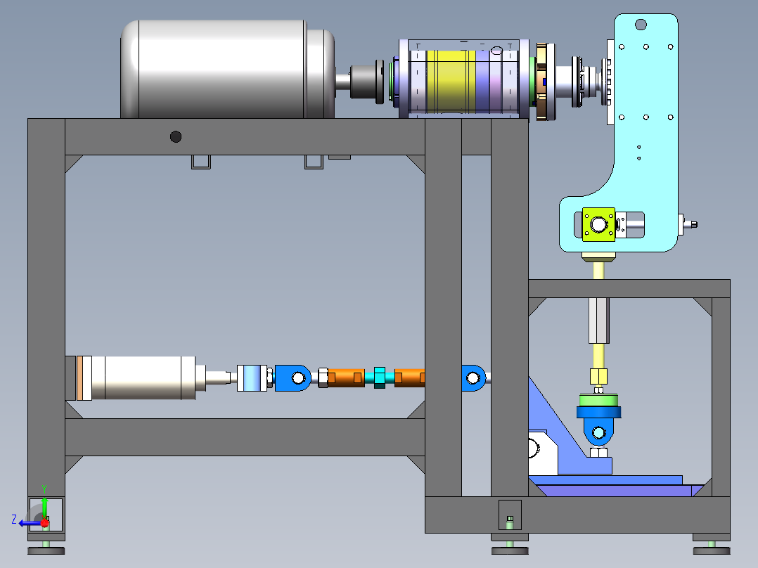 轮毂轴承疲劳强度寿命试验机100右视图