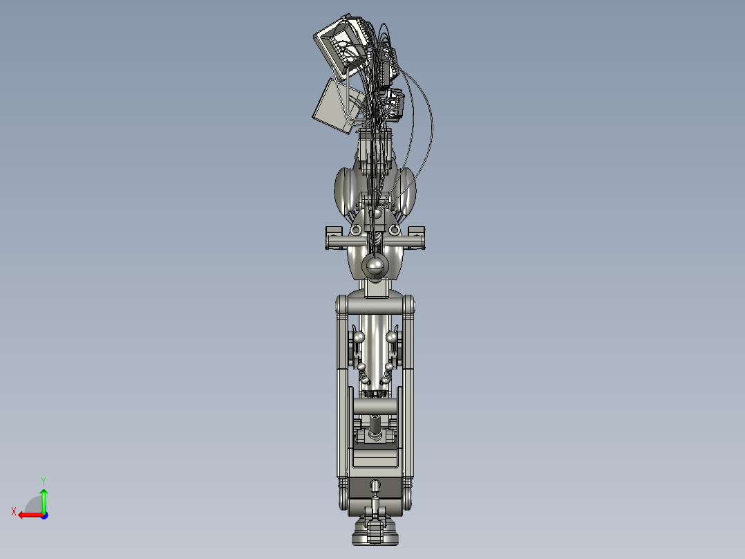 1053黑客帝国广播椅PROE设计后视图