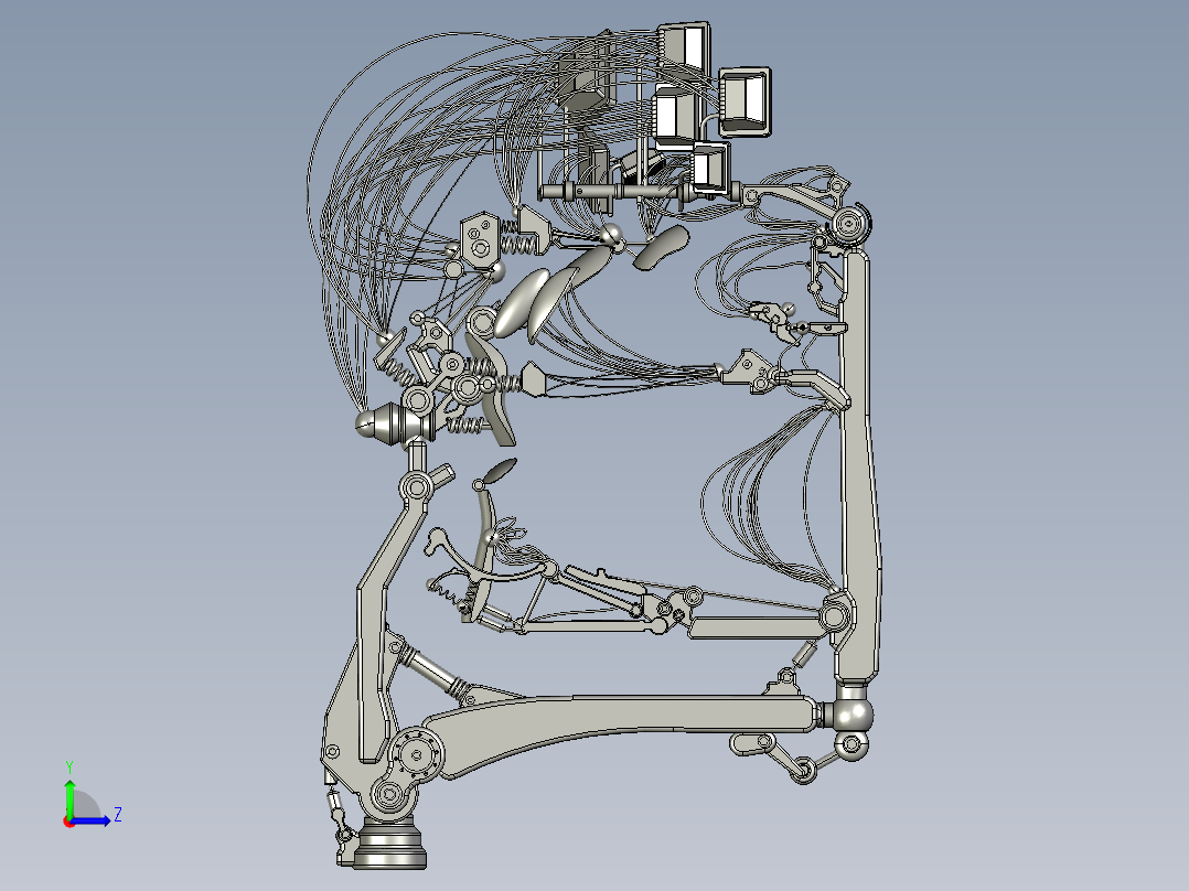 1053黑客帝国广播椅PROE设计左视图