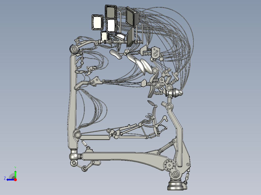 1053黑客帝国广播椅PROE设计右视图