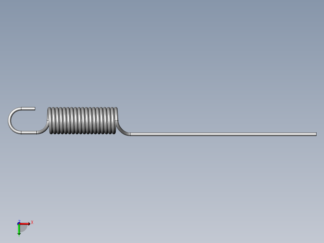 异形弹簧-9290K220_STEEL EXTENSION SPRING前视图