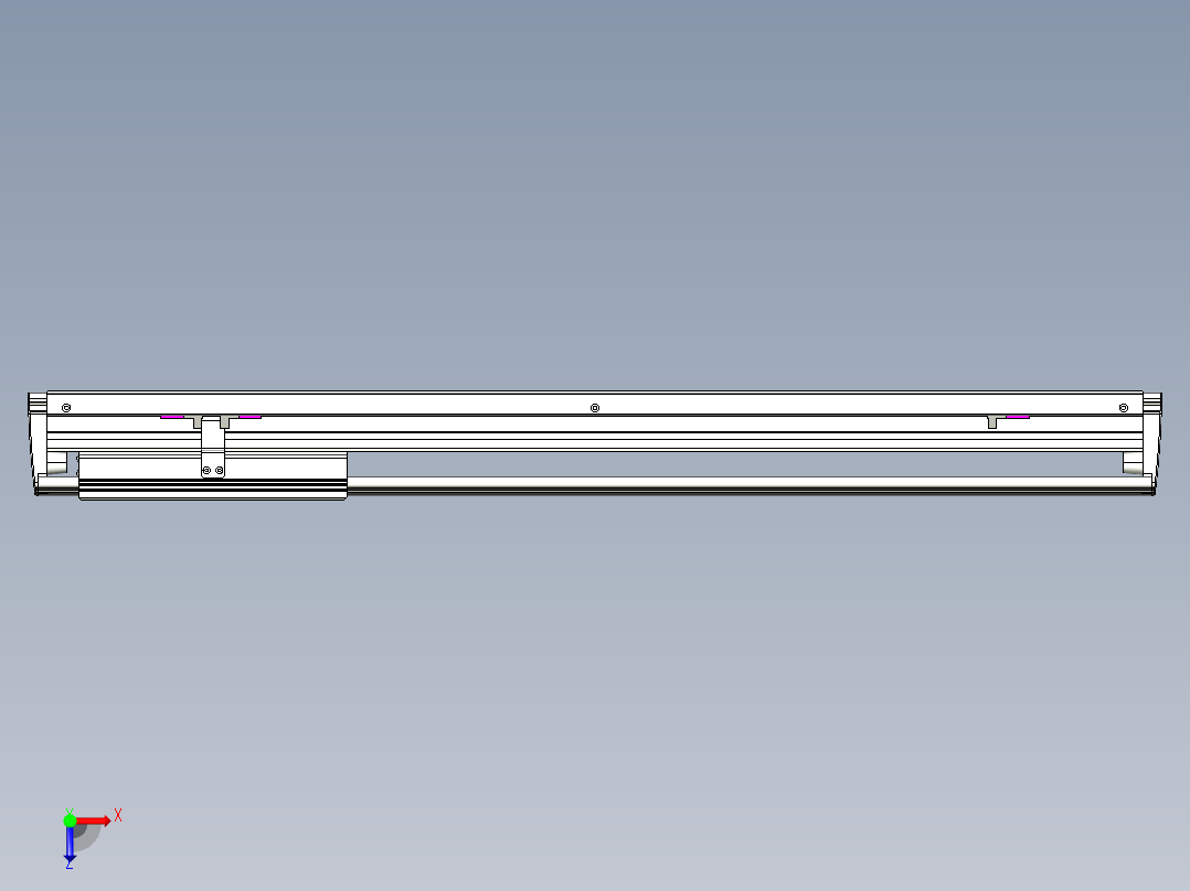 威洛博VL系列直线电机模组-VL14S3-S600俯视图
