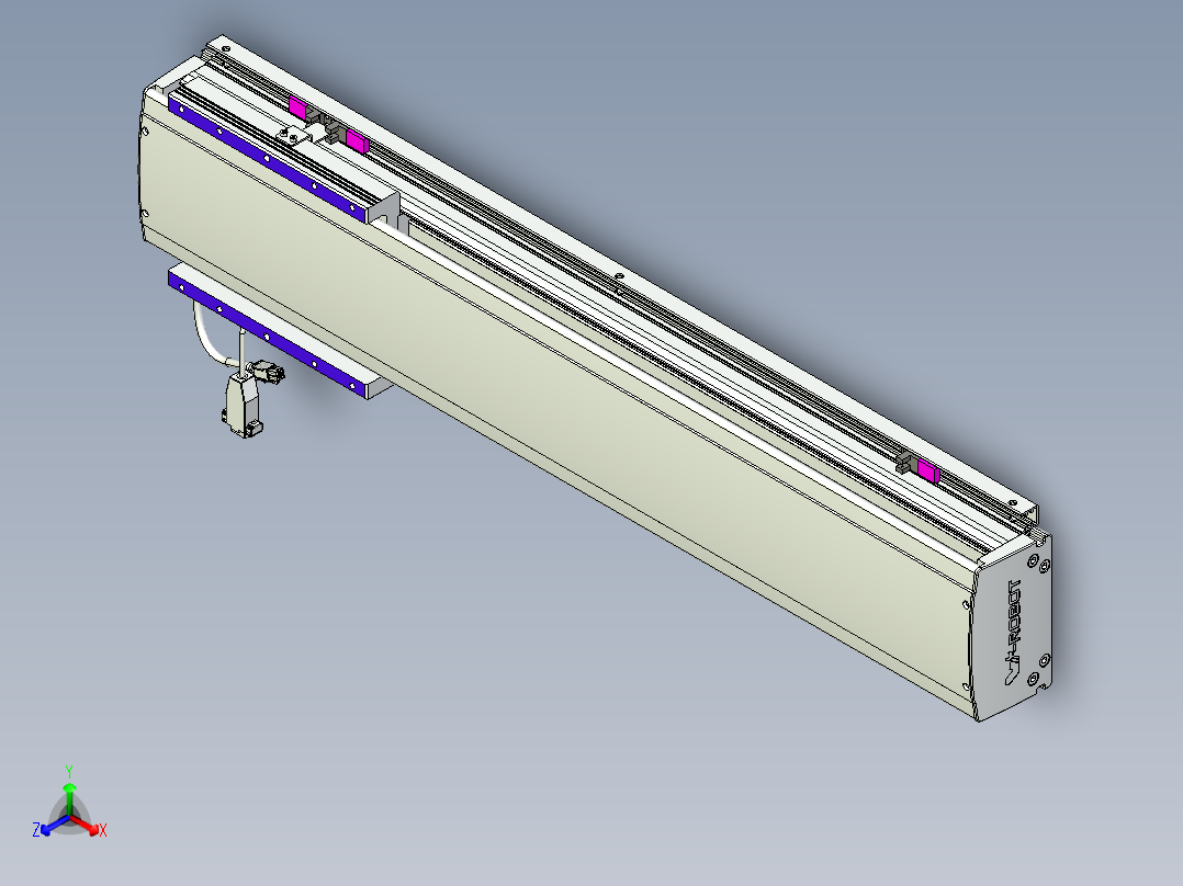 威洛博VL系列直线电机模组-VL14S3-S600正等轴测图