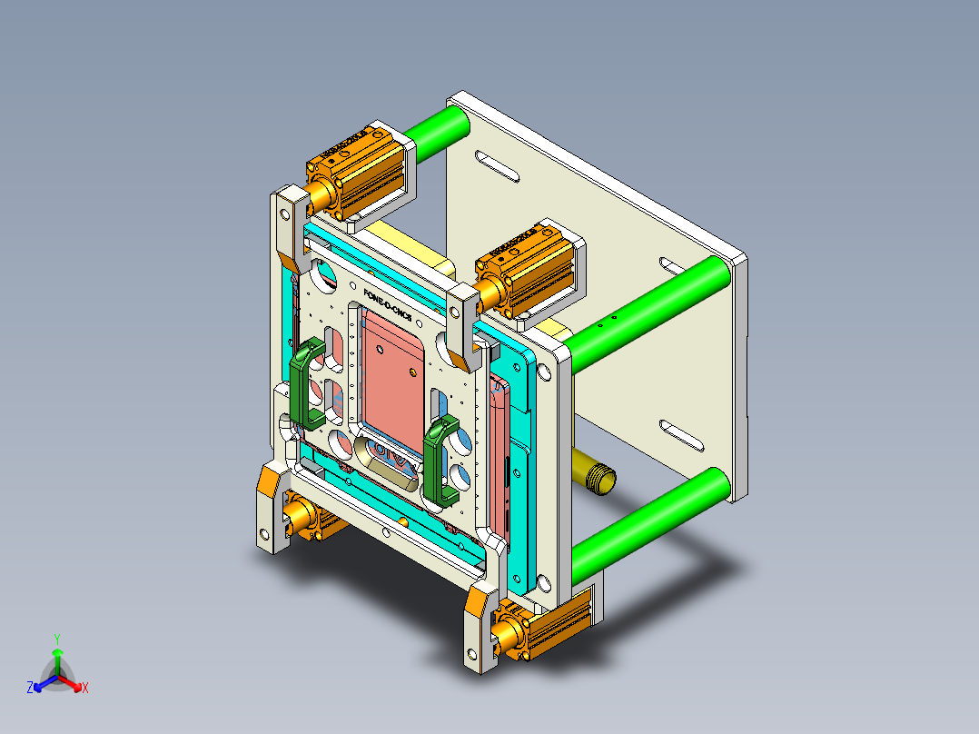 FONE-D-笔记本CNC工装夹具三维模型CNC5-08-07主视图
