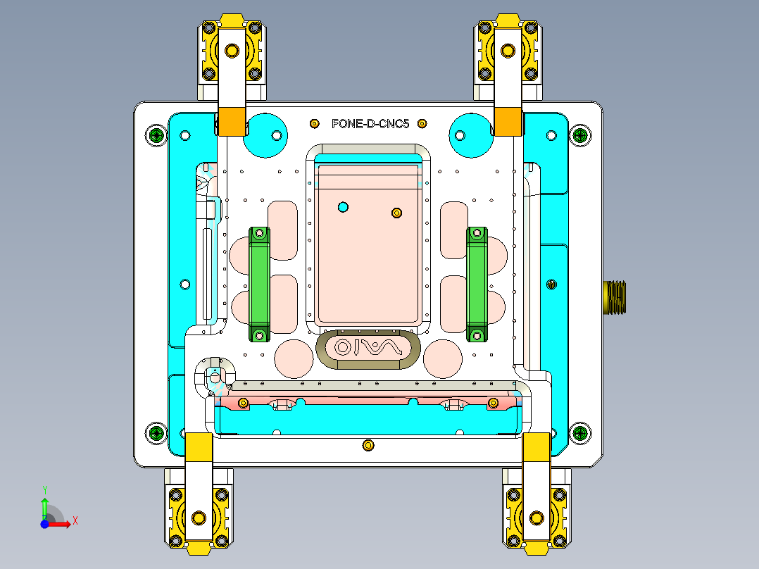 FONE-D-笔记本CNC工装夹具三维模型CNC5-08-07前视图