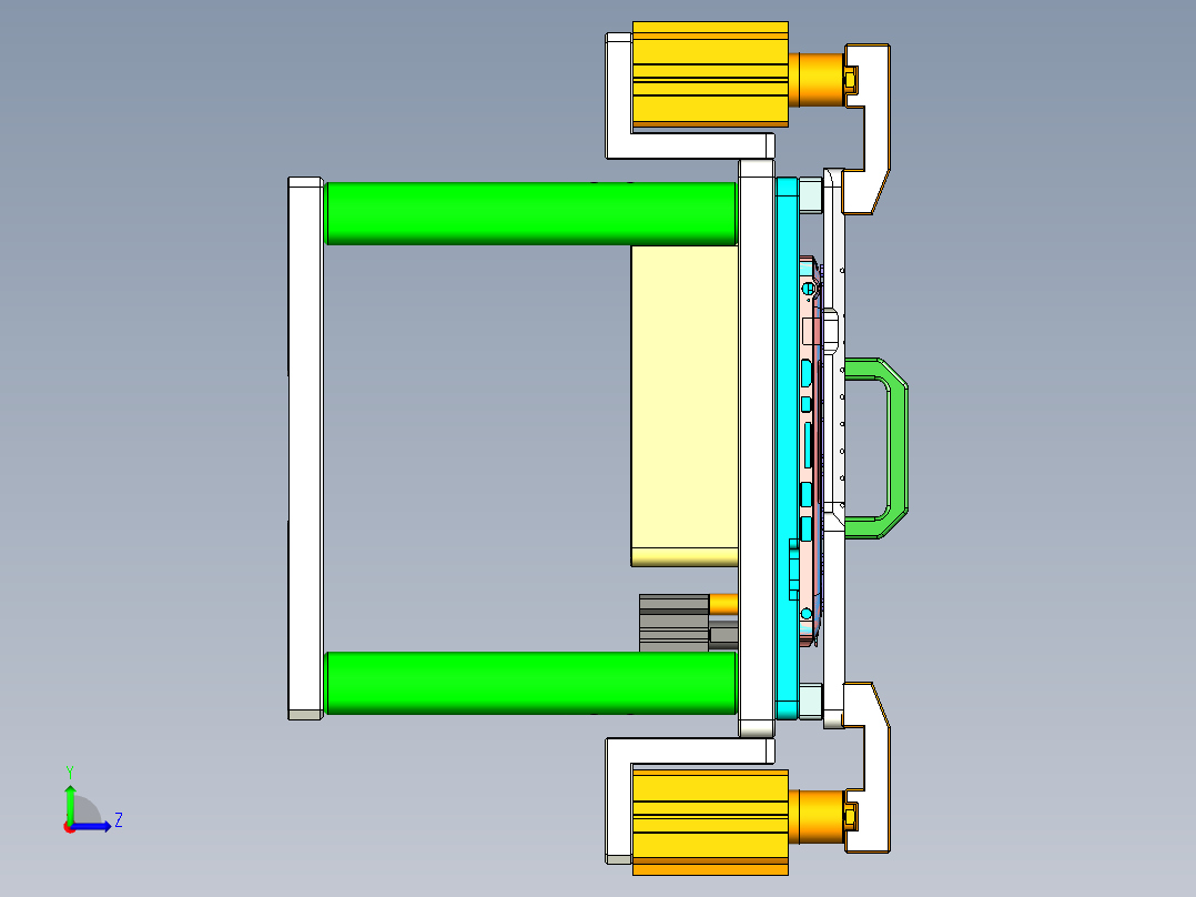 FONE-D-笔记本CNC工装夹具三维模型CNC5-08-07左视图