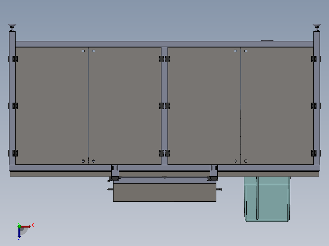 吸塑机（sw12可编辑+工程图）俯视图