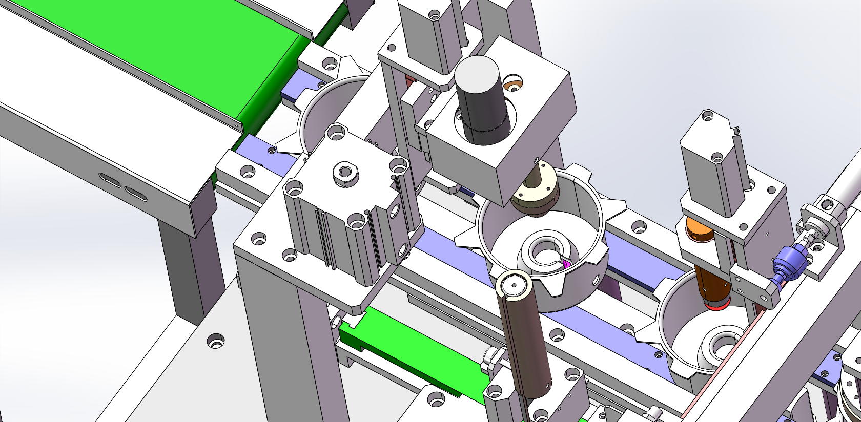 端盖上料涂油一体机step