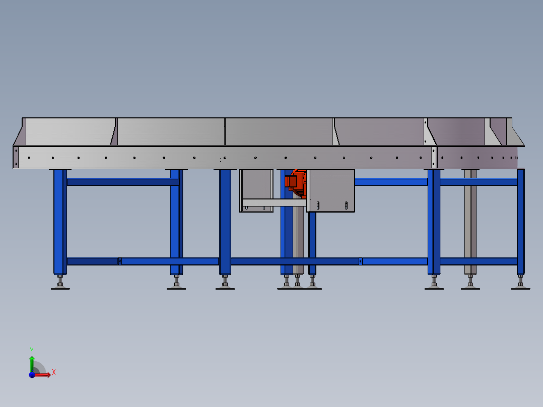 180度滚筒输送sw16可编辑前视图