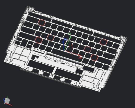 电脑键盘CNC铣挂点带程序模型缩略图