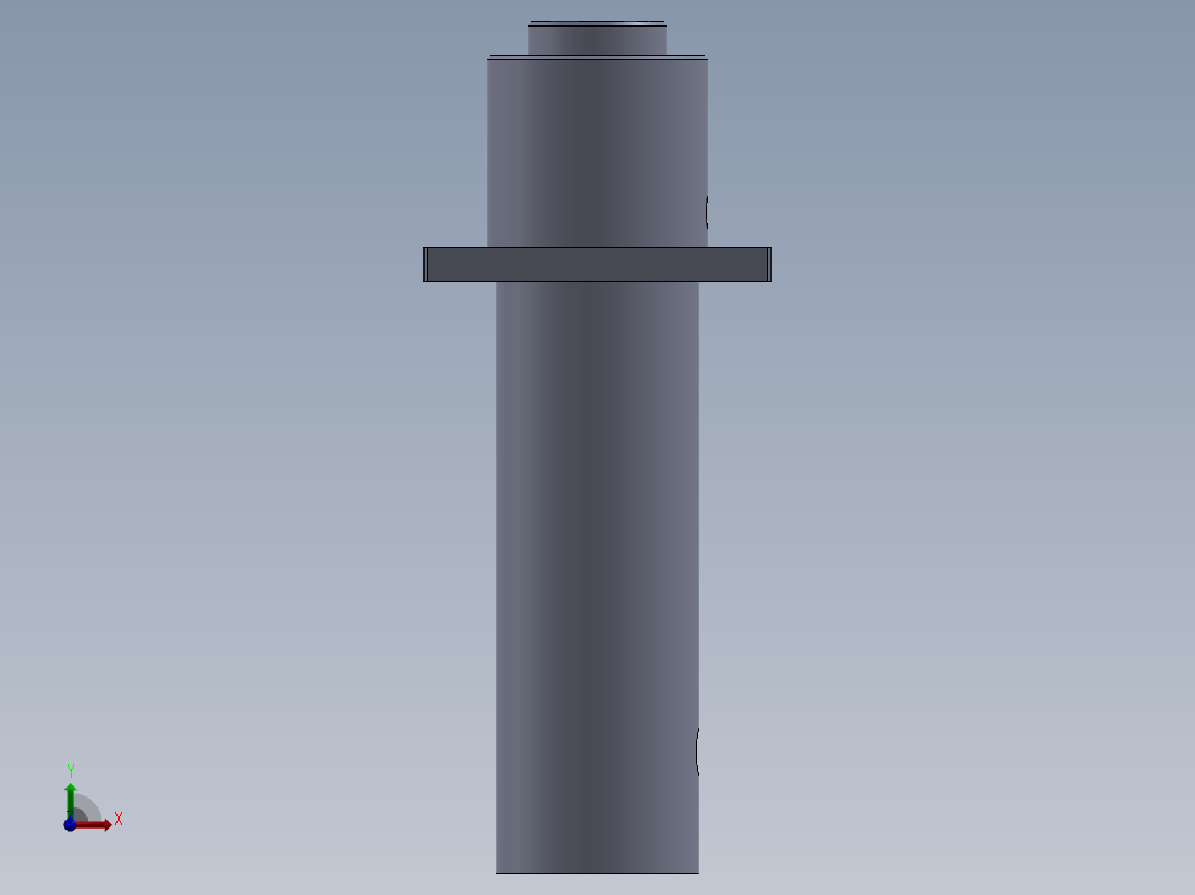 高压液压缸（单作用压缸）90x80x276.5 mm (1)前视图