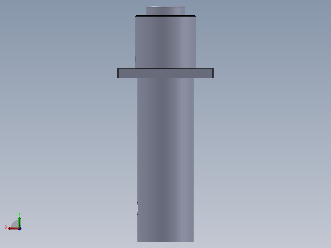 高压液压缸（单作用压缸）90x80x276.5 mm (1)后视图
