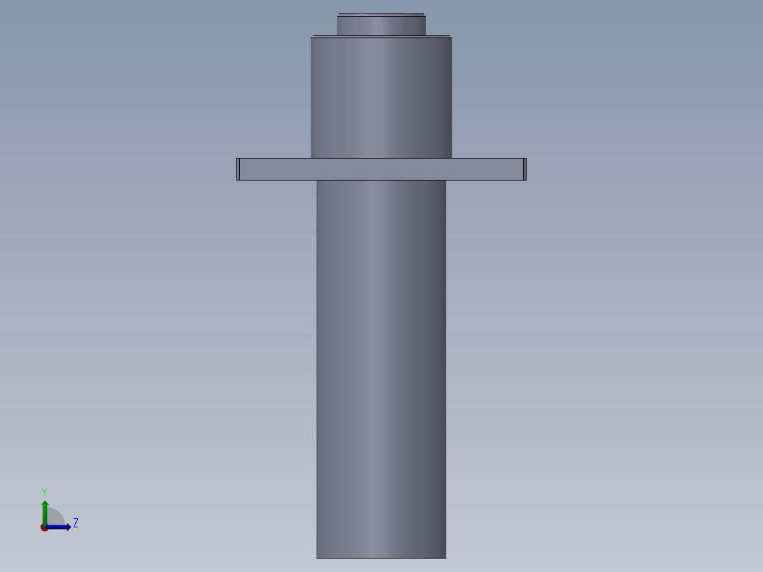 高压液压缸（单作用压缸）90x80x276.5 mm (1)左视图
