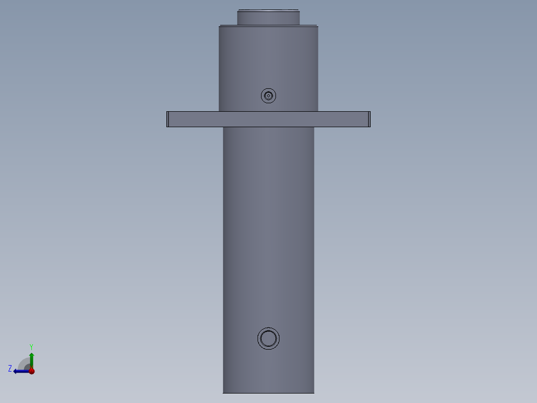 高压液压缸（单作用压缸）90x80x276.5 mm (1)右视图