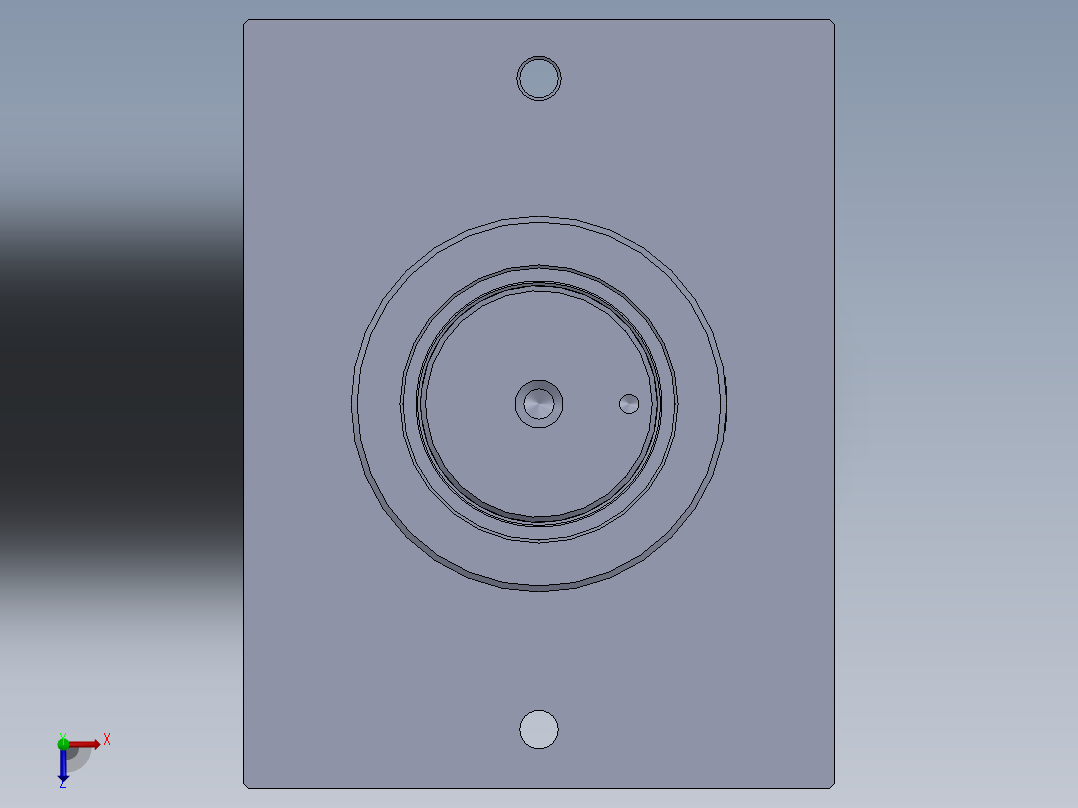 高压液压缸（单作用压缸）90x80x276.5 mm (1)俯视图