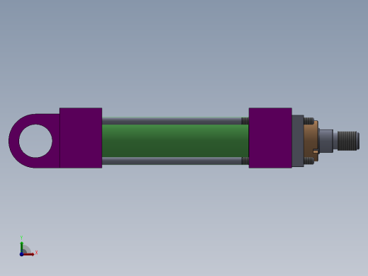 A0002567-横拉杆液压缸 32x22x101 毫米前视缩略图