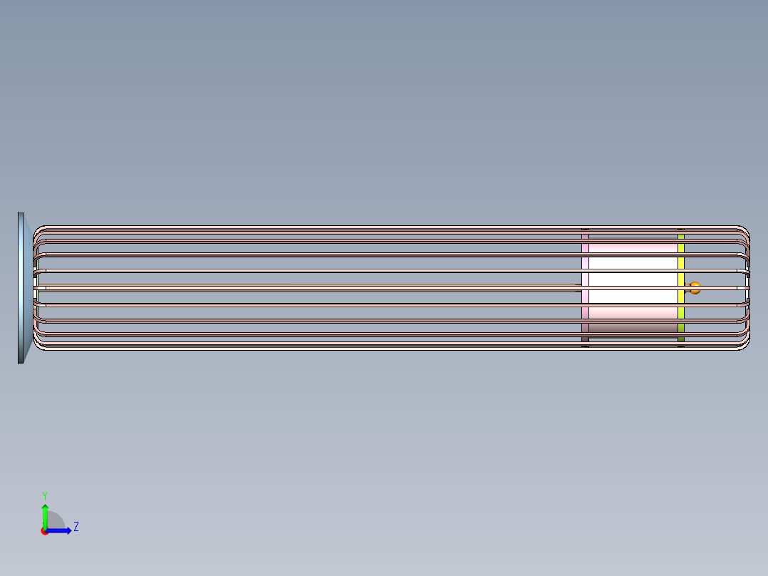 铁艺鸟笼灯左视图