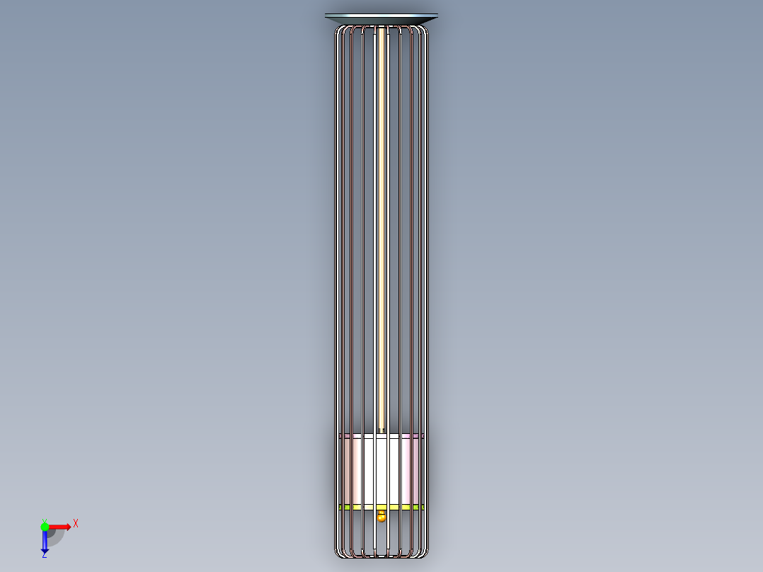 铁艺鸟笼灯俯视图