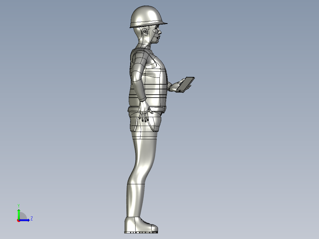 人体模型(120)左视图