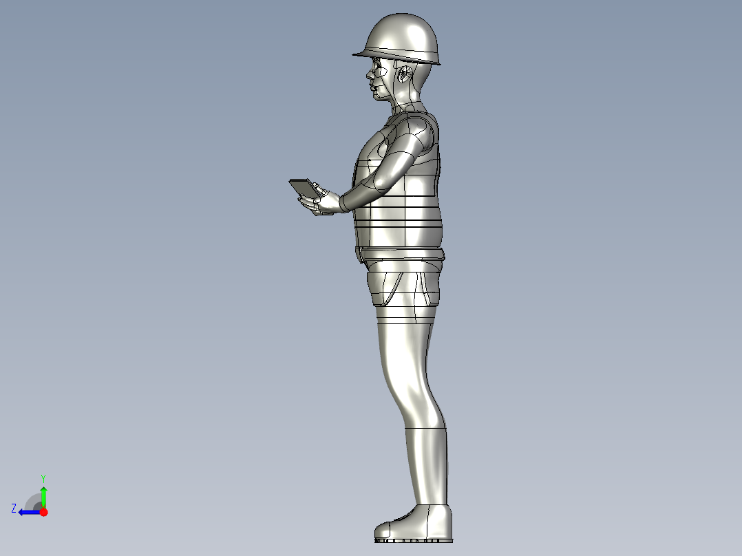 人体模型(120)右视图