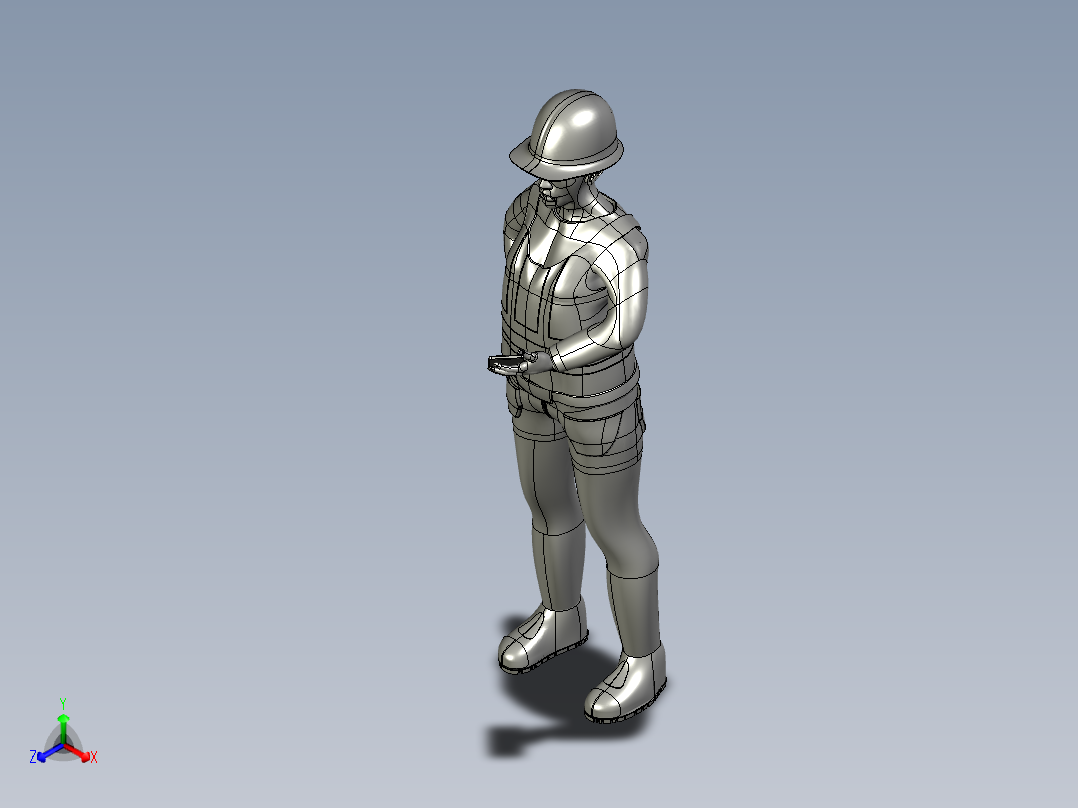 人体模型(120)正等轴测图