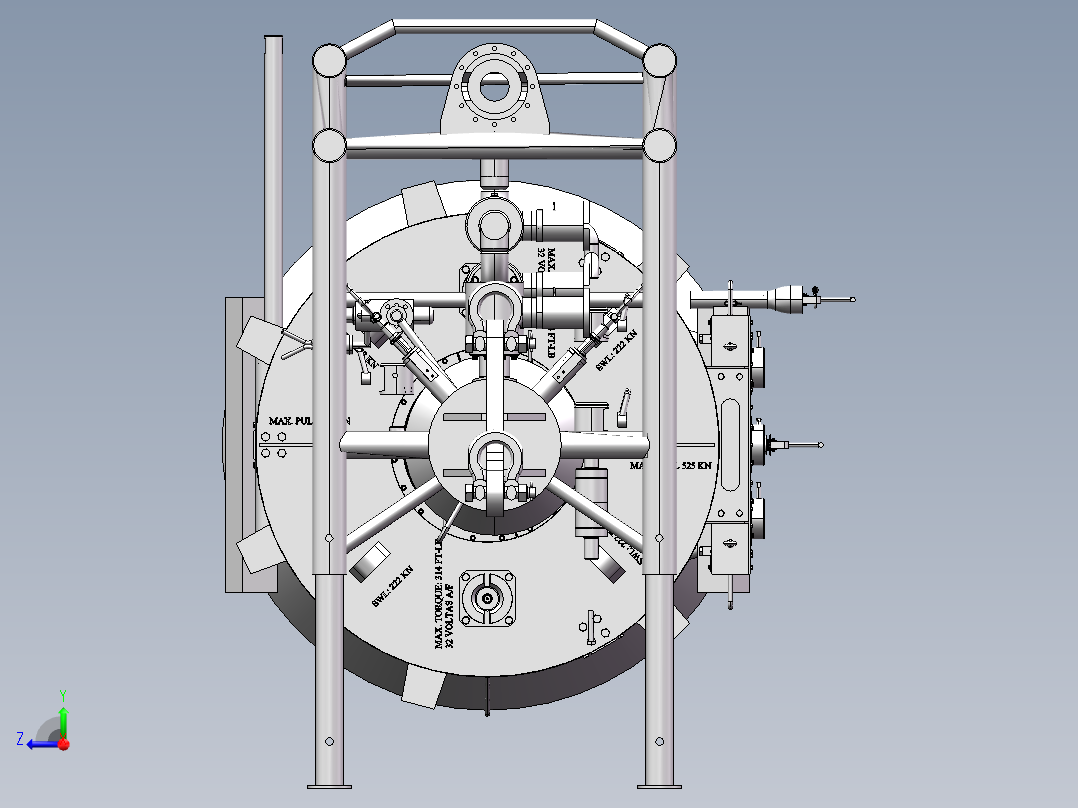 A3003504-PLR 20英寸 5000磅平方英寸 - 垂直右视图